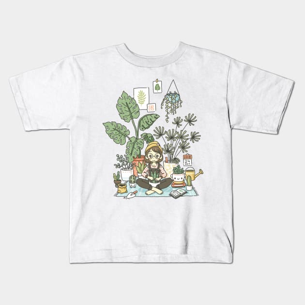 Plant Lady Kids T-Shirt by Freeminds